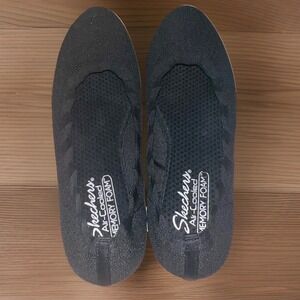 Skechers Cleo 2 Love Spell Black Knit Ballet Flat Shoes 158343 Womens Size 9